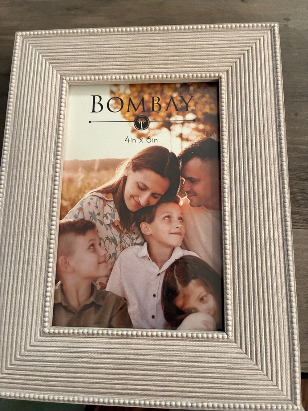 Bombay Silver Ribbed Beaded Photo Frame - Picture 3 of 3